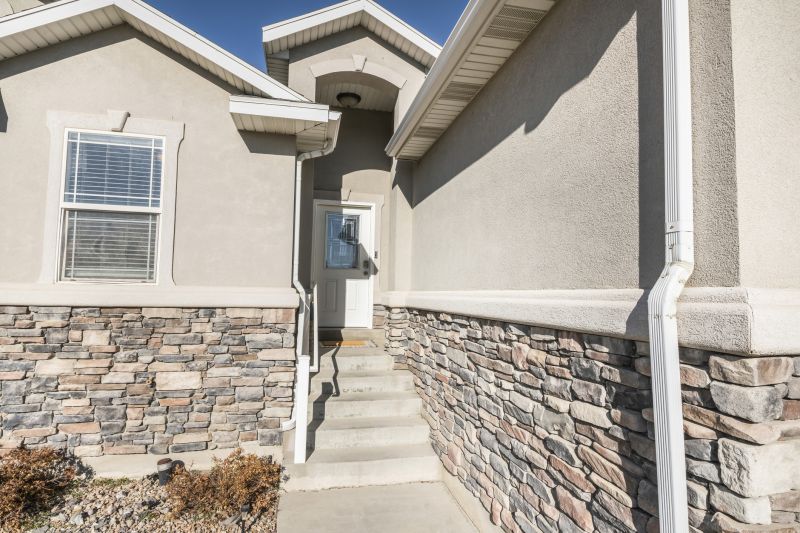 Completed Stone Siding Repair